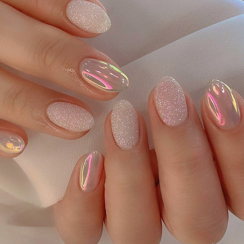 Elegant Floral Bow Press-On Nail Tips Stornfield