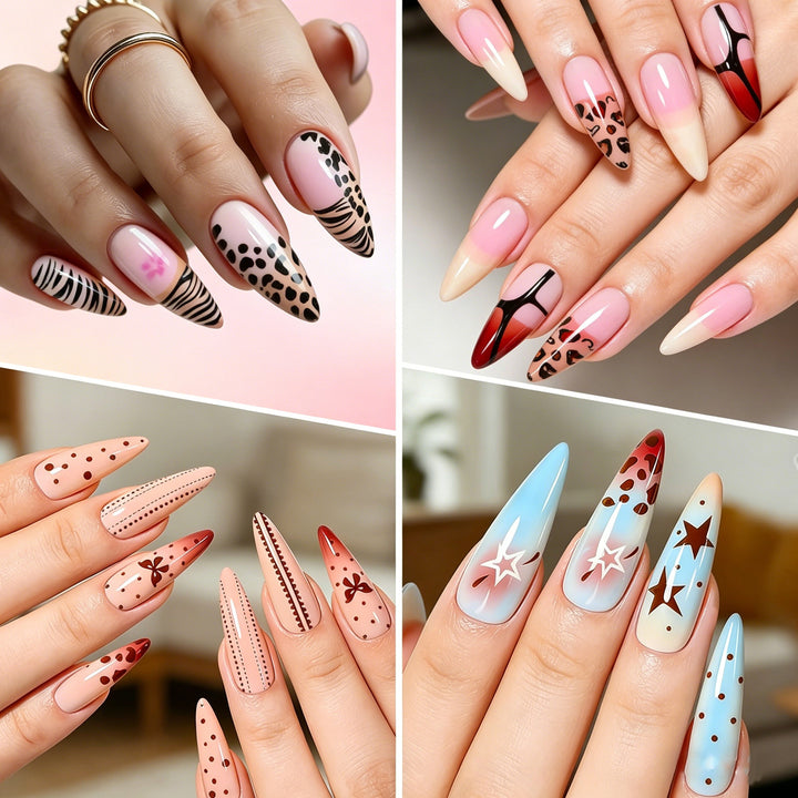 Artistic Long Stiletto Press-On Nail Set Stornfield