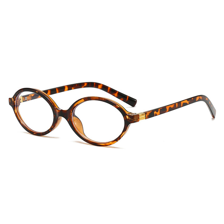 Women's fashionable oval glasses with golden accents Stornfield