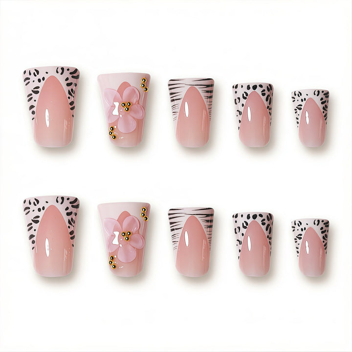 Artistic Floral-Enhanced Press-On Nails Stornfield