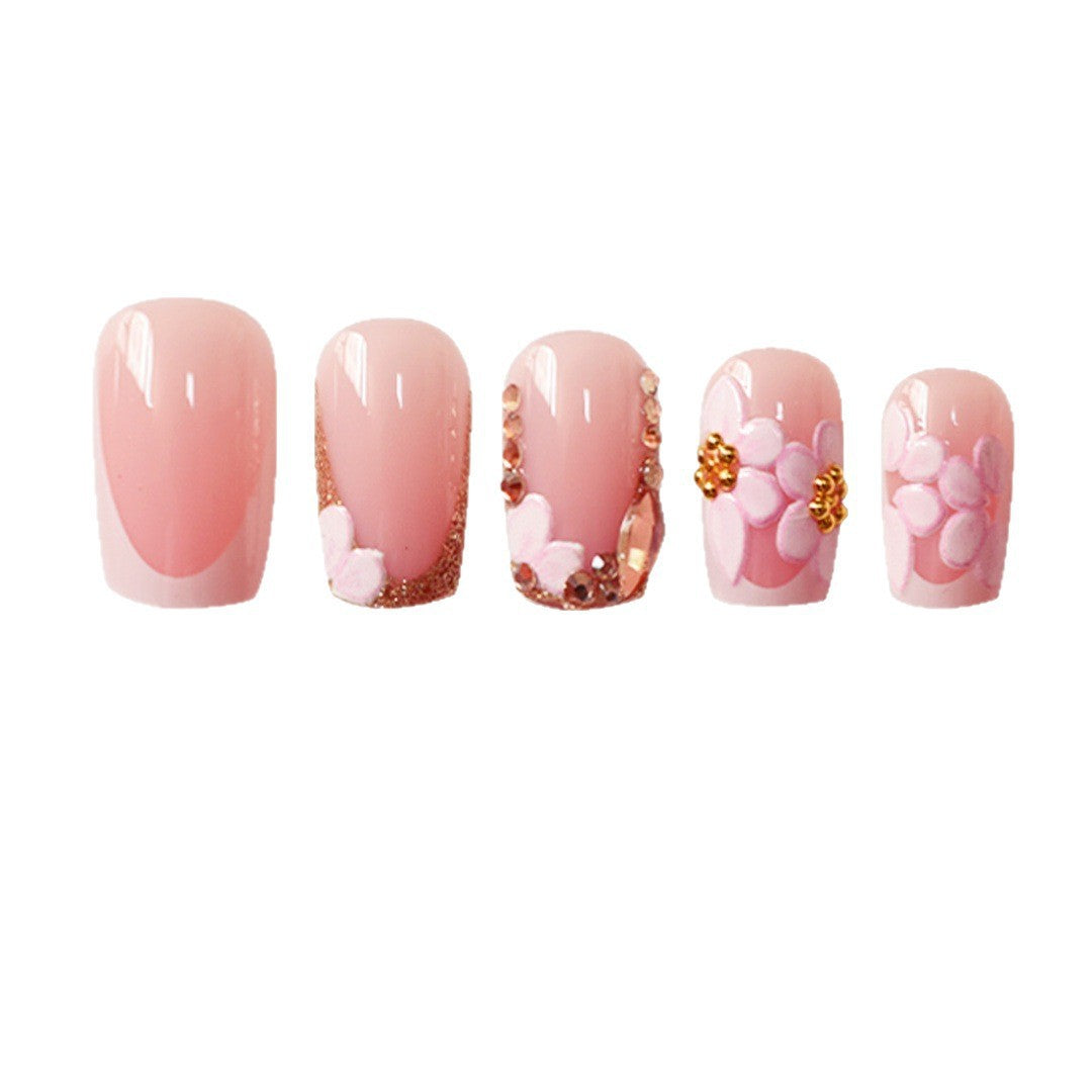 Chic Floral Press-On Nail Art Extensions Stornfield