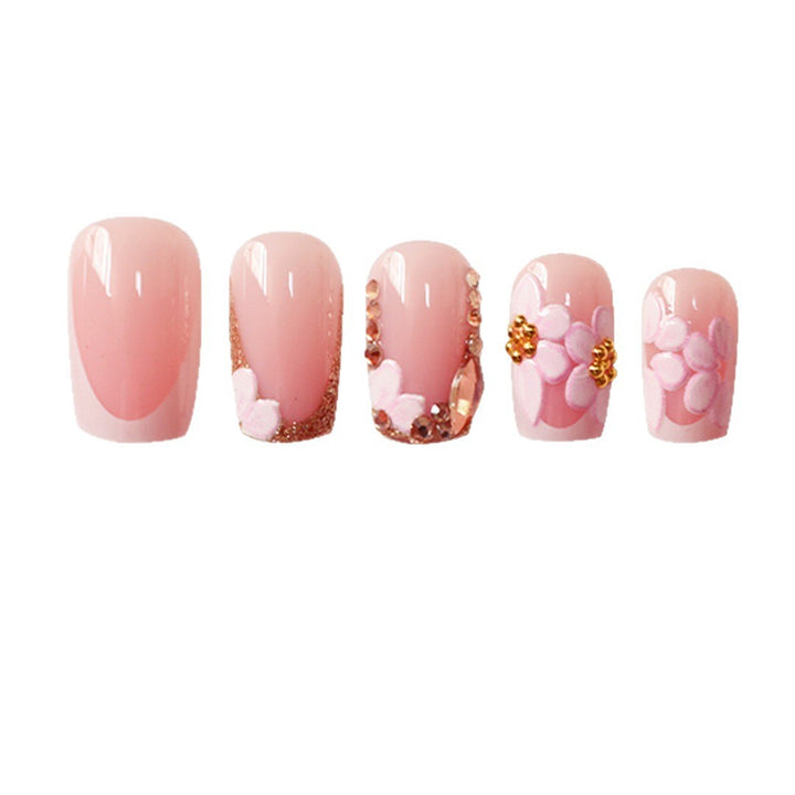 Chic Floral Press-On Nail Art Extensions Stornfield