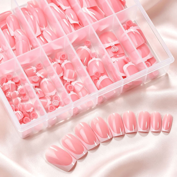 Premium French Tip Press-On Nail Tips Collection Stornfield