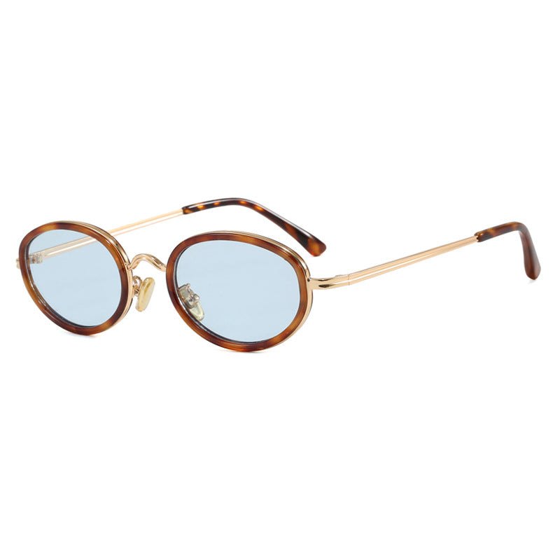Ladies elegant round sunglasses with stylish metal frame Stornfield