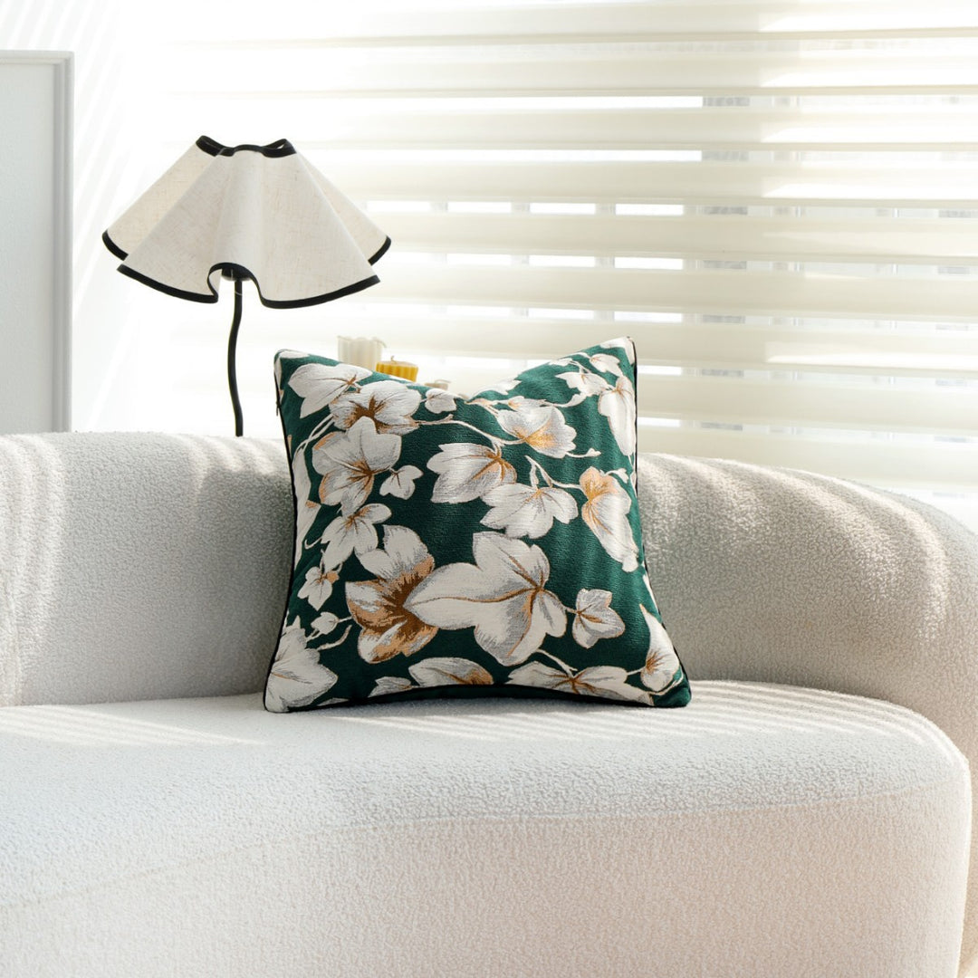 Decorative pillow with floral design