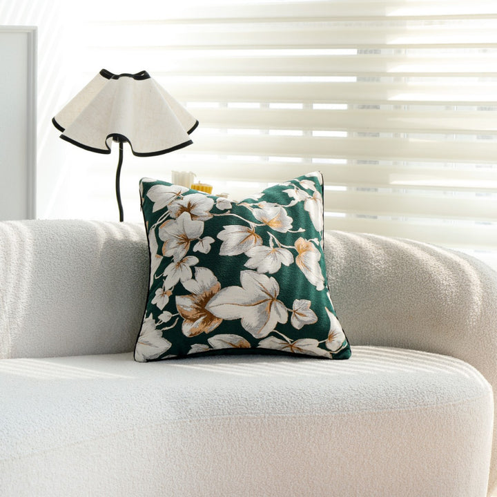 Decorative pillow with floral design