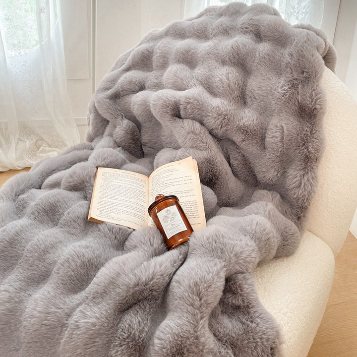 Plush Faux Fur Throw Blanket