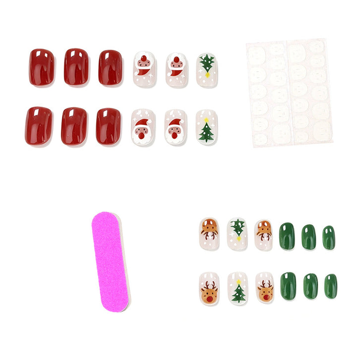 Festive Holiday-Themed Nail Art Set Stornfield
