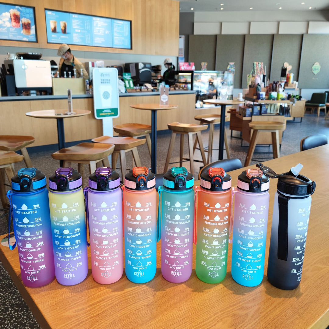 Ladies motivating water bottle with time markings Stornfield
