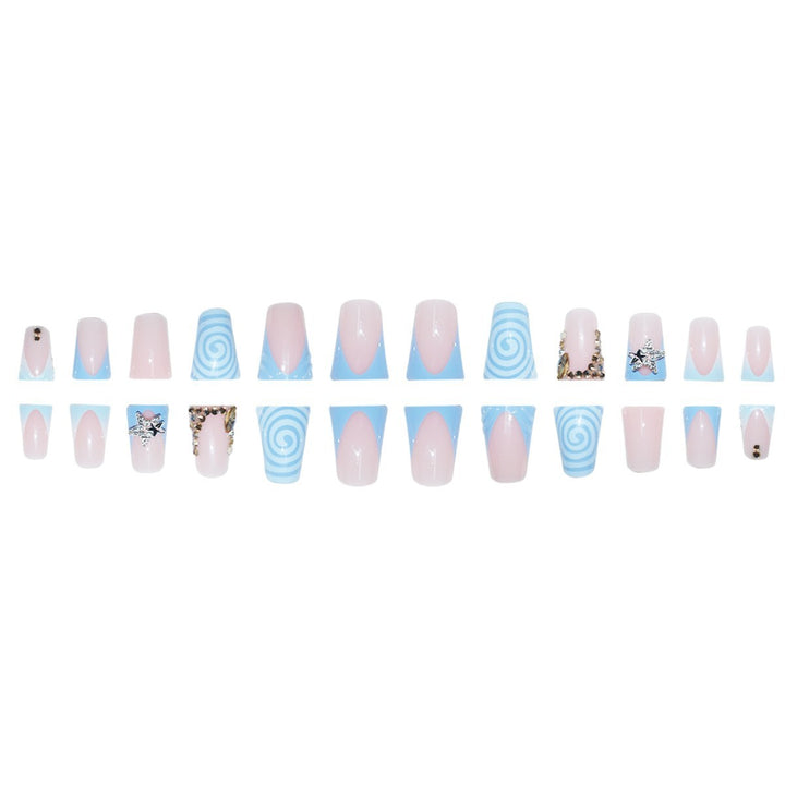 Decorative Star and Swirl Nail Art Extensions Stornfield