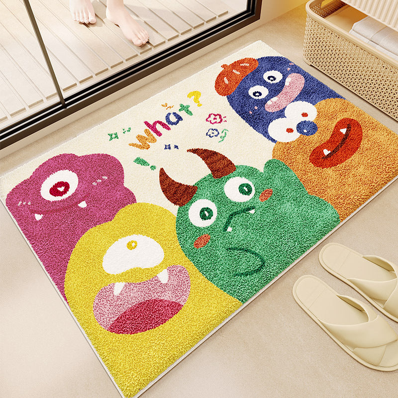 Panda-Themed Plush Bath Mat for Bathroom