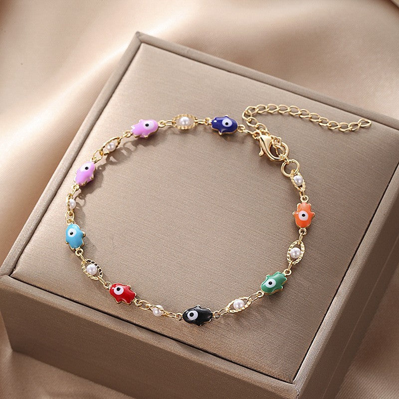 Butterfly and Daisy Charm Anklet Stornfield