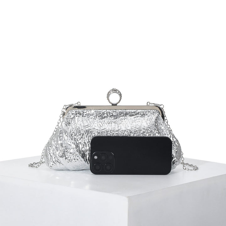 Vintage-Inspired Textured Evening Clutch
