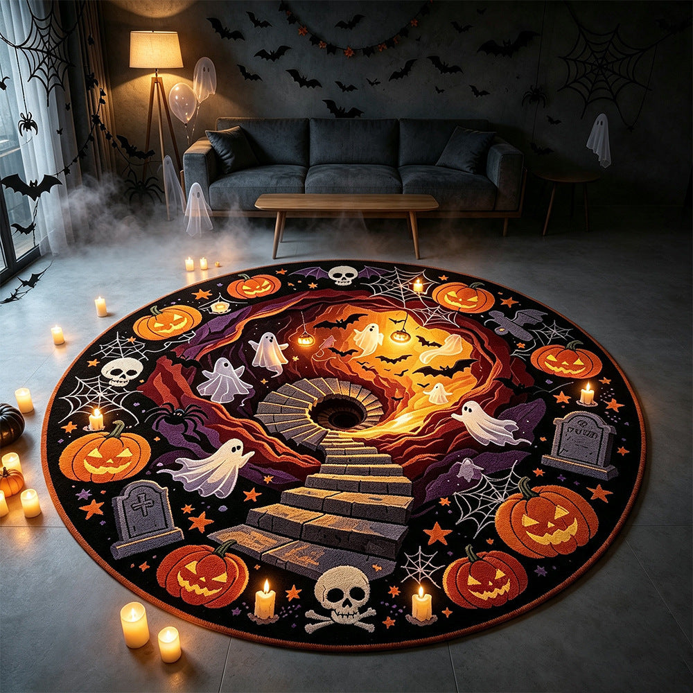 Spooky Themed Round Area Rug
