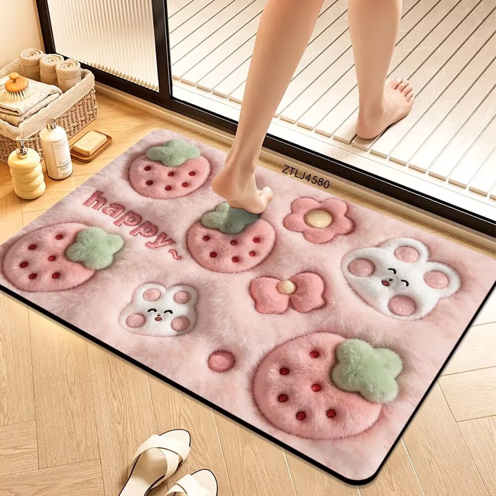 Plush Money-Themed Bath Mat Stornfield