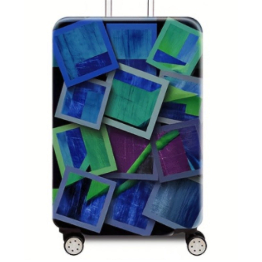 Women's hard-shell suitcase with creative multi-format pattern Stornfield