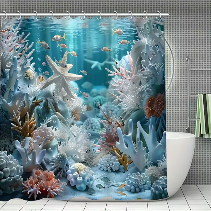 Coastal Scene Shower Curtain Stornfield