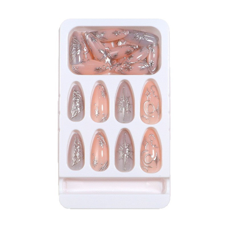Decorative Galaxy-Inspired Press-On Nail Art Stornfield