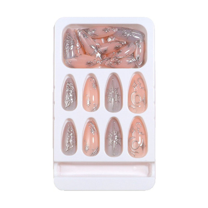 Decorative Galaxy-Inspired Press-On Nail Art Stornfield