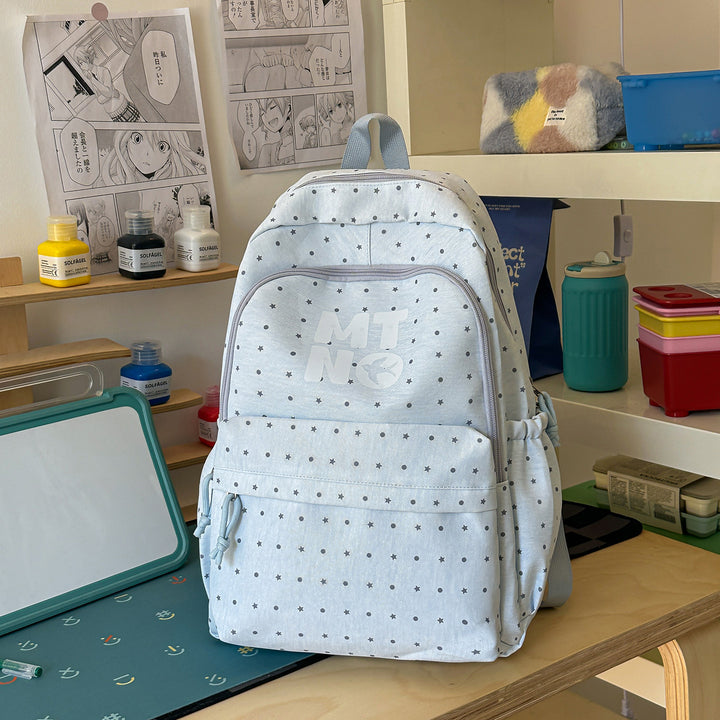 Stylish Polka Dot Printed Backpack Stornfield