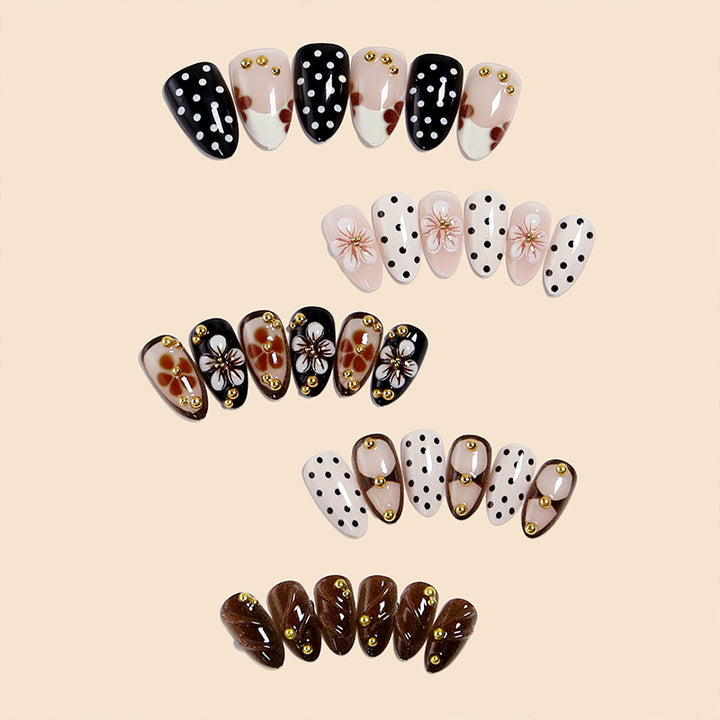 Artistic Nail Tips with Floral Designs Stornfield