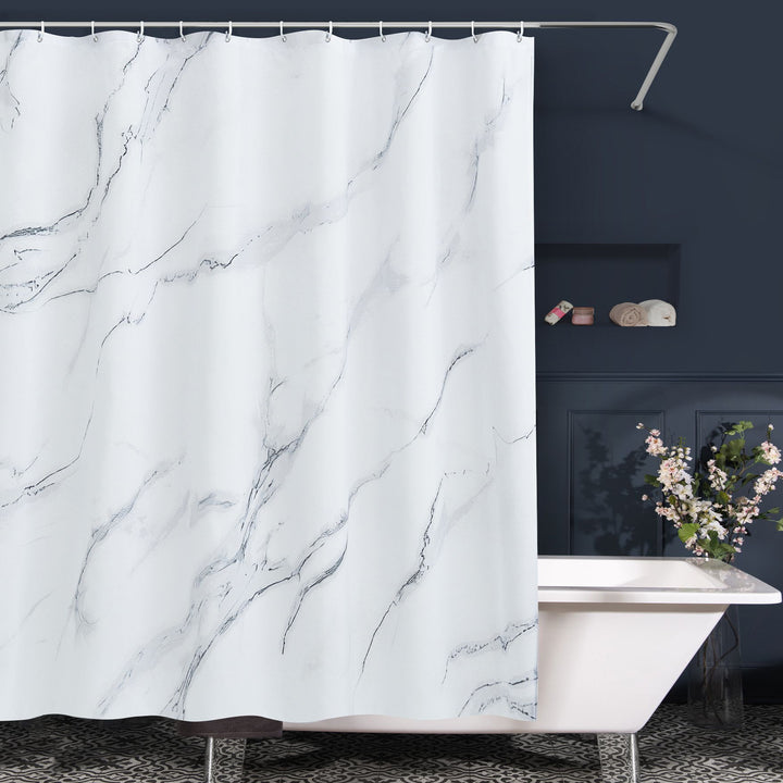 Marble Pattern Waterproof Shower Curtain Stornfield