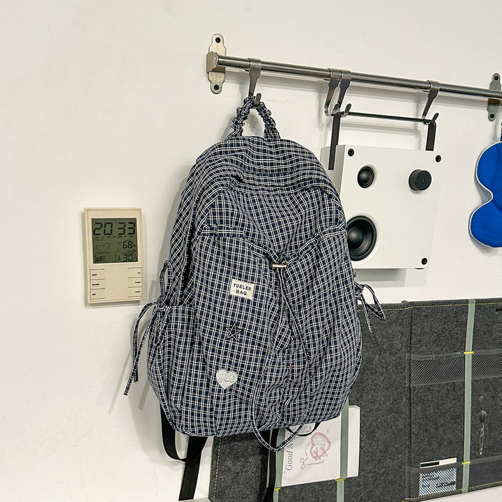 Lightweight Checkered Patterned Backpack Stornfield