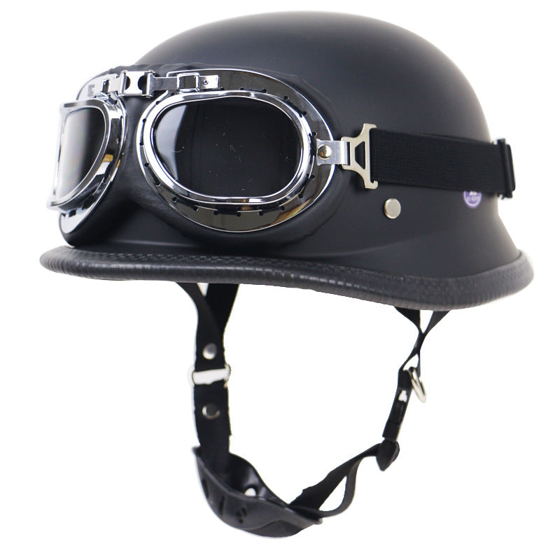 Vintage Motorcycle Helmet with Protective Goggles Stornfield