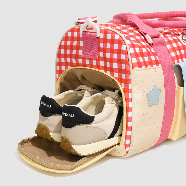 Playful Patterned Carryall Duffle Bag Stornfield
