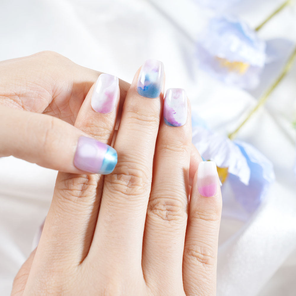 Artistic Watercolor Press-On Nails Stornfield