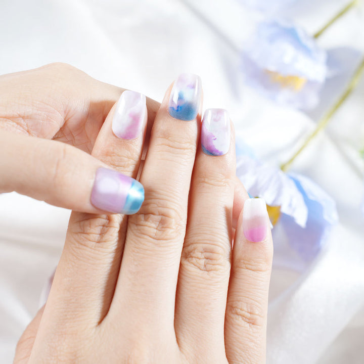 Artistic Watercolor Press-On Nails Stornfield