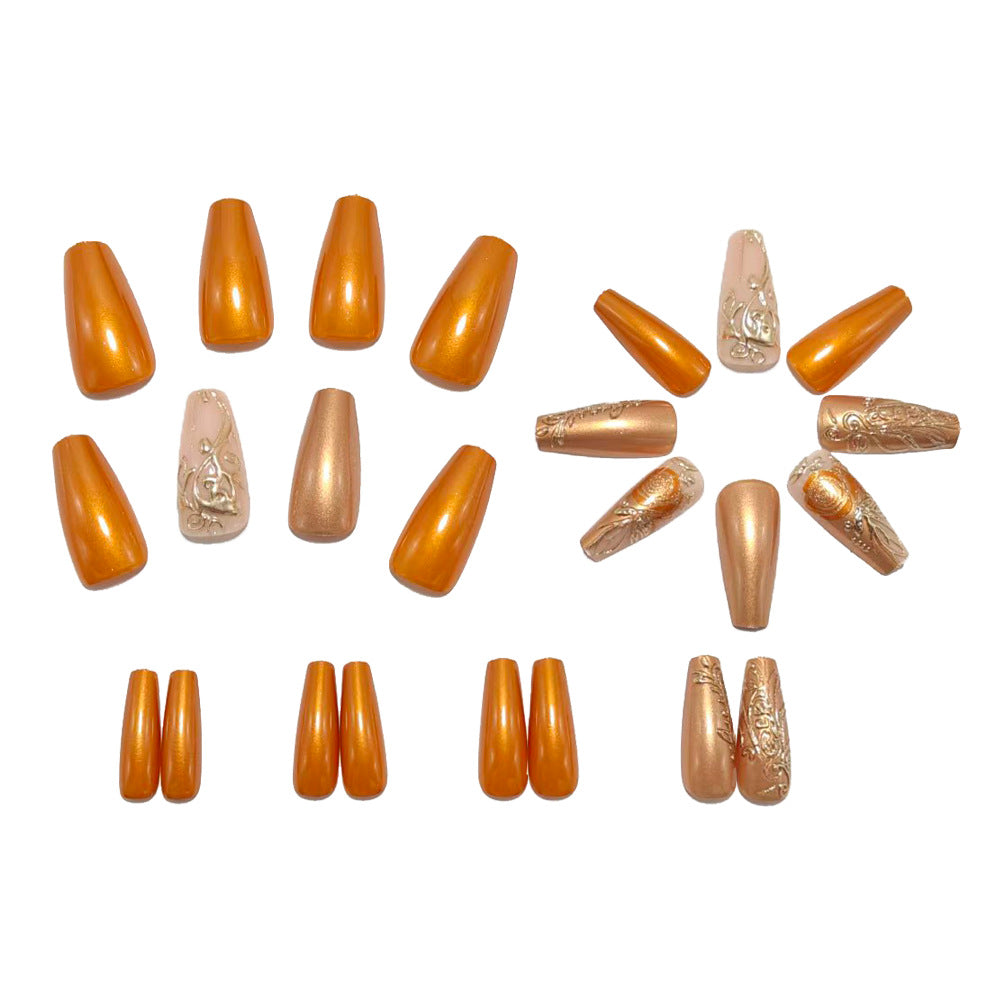 Elegant artificial nails with luxury embellishments Stornfield