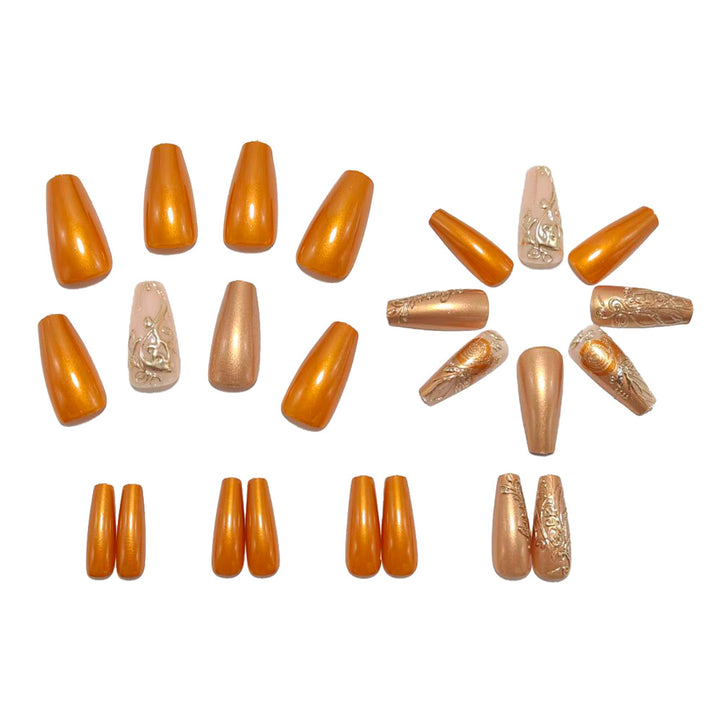 Elegant artificial nails with luxury embellishments Stornfield