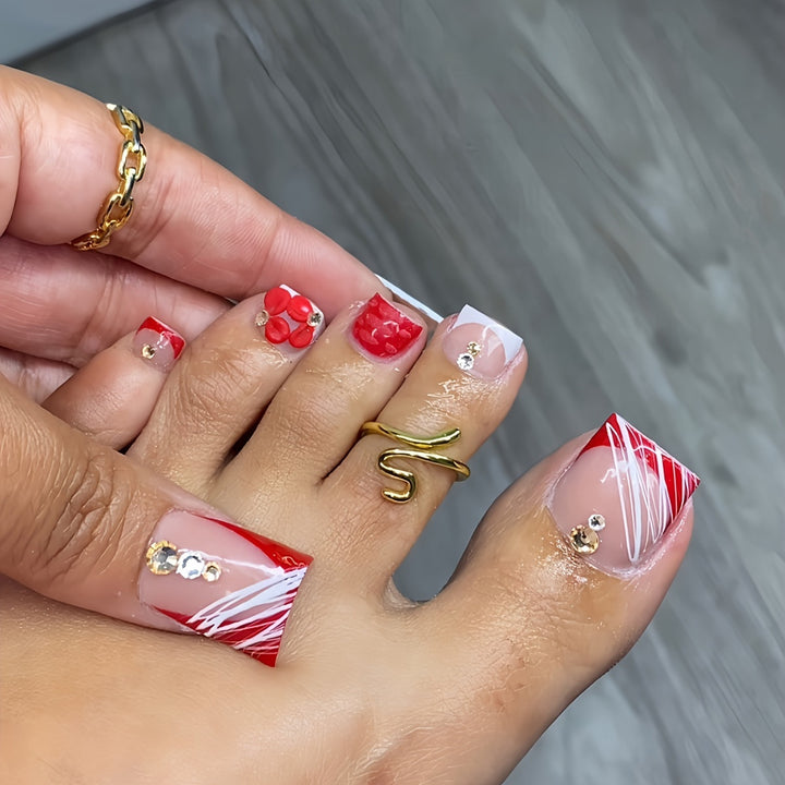 Decorative Rhinestone Pedicure Set Stornfield
