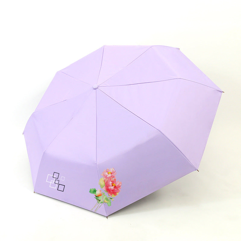 Women’s Folding Umbrella with Elegant Floral Design Stornfield