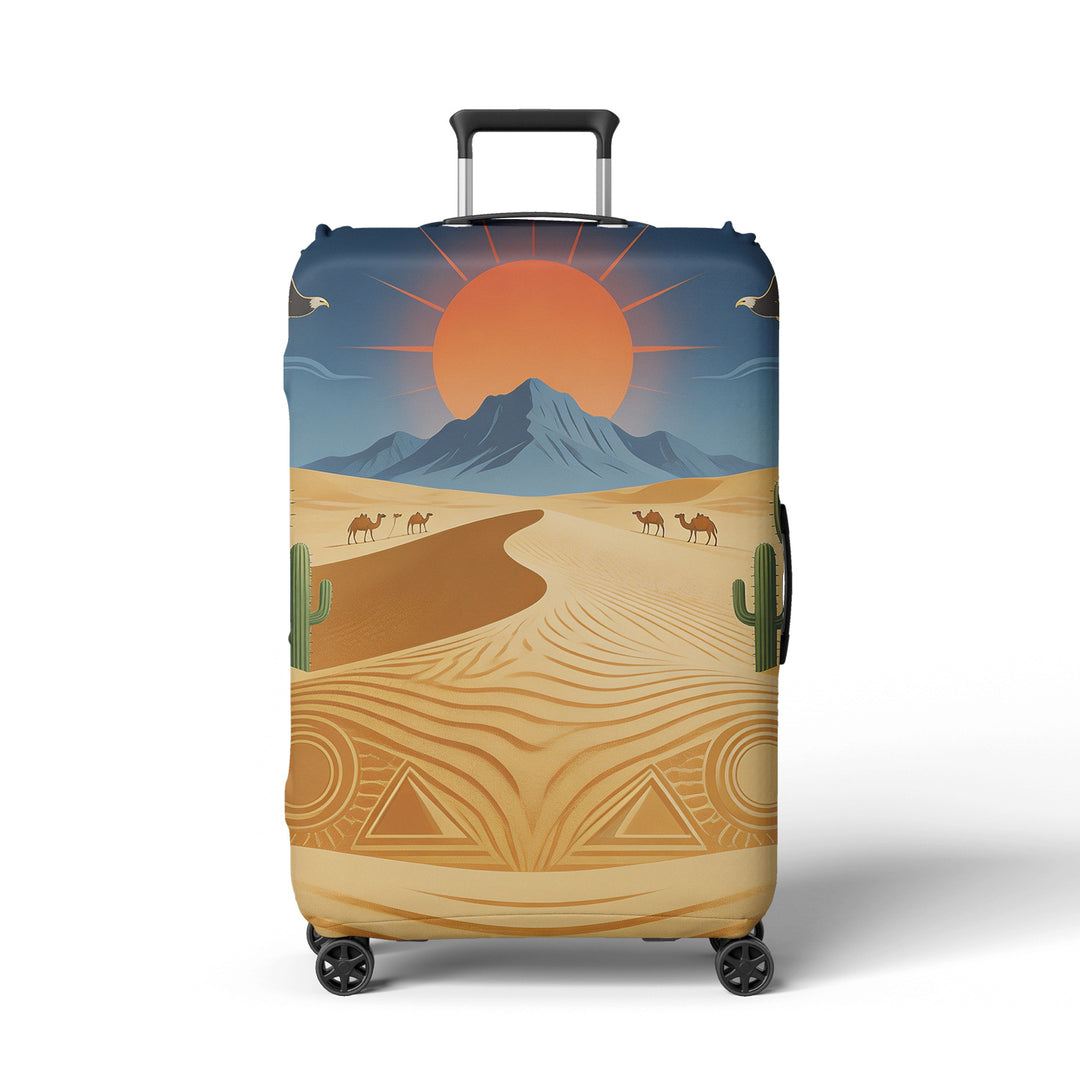 Women's suitcase cover with atmospheric landscape design Stornfield