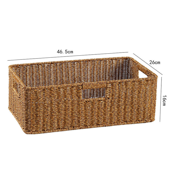 Handwoven Storage Basket with Cutout Handles Stornfield