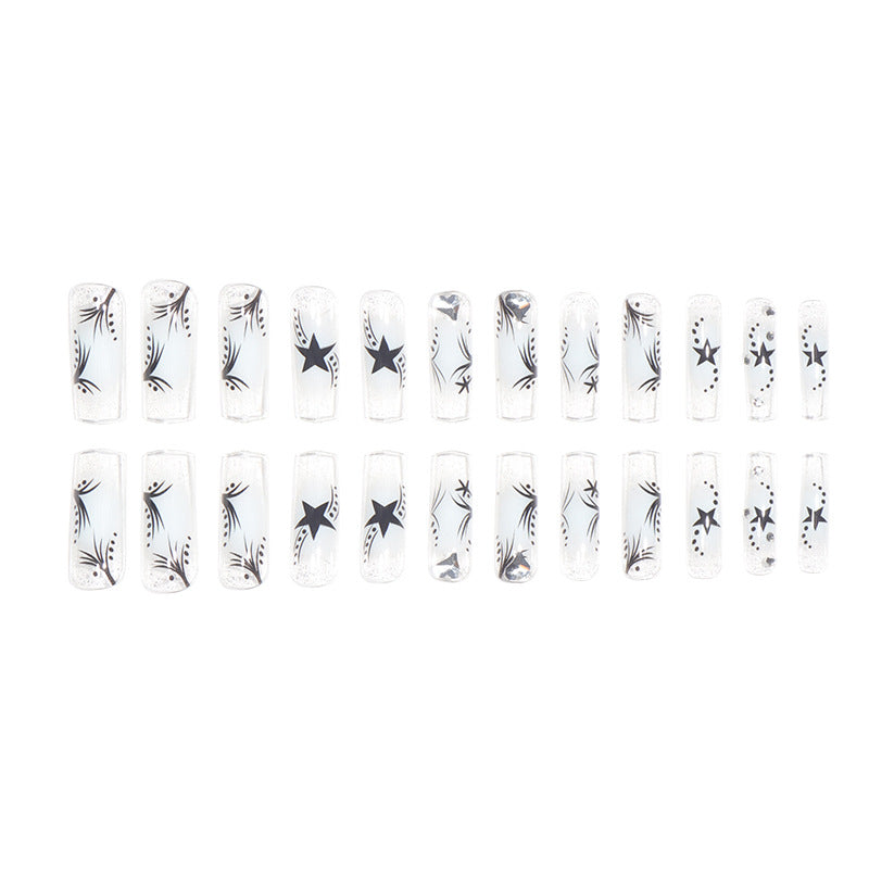 Star-Accented Stylish Long Press-On Nails Stornfield