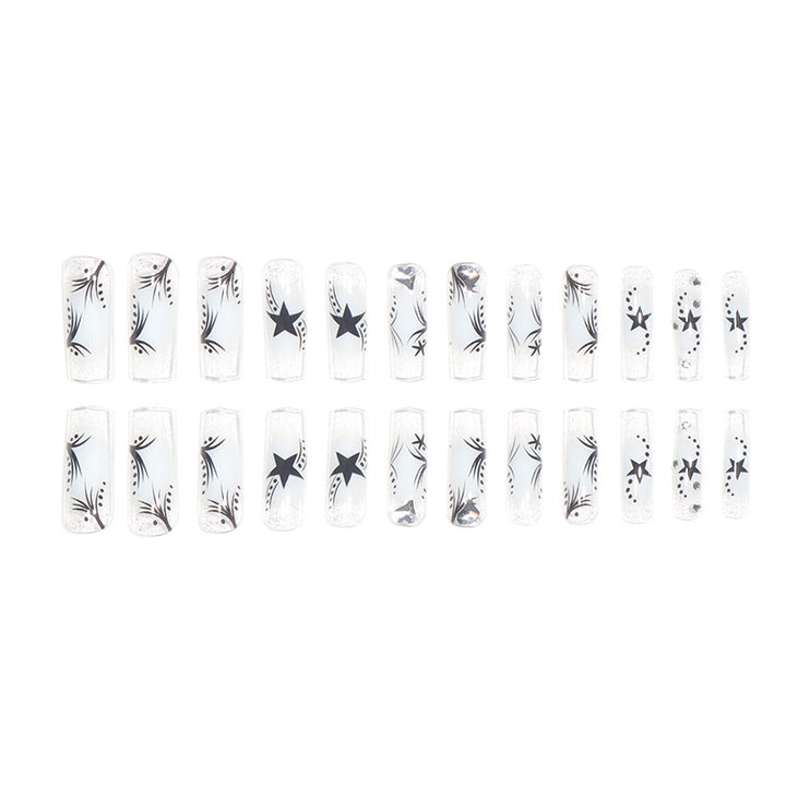 Star-Accented Stylish Long Press-On Nails Stornfield