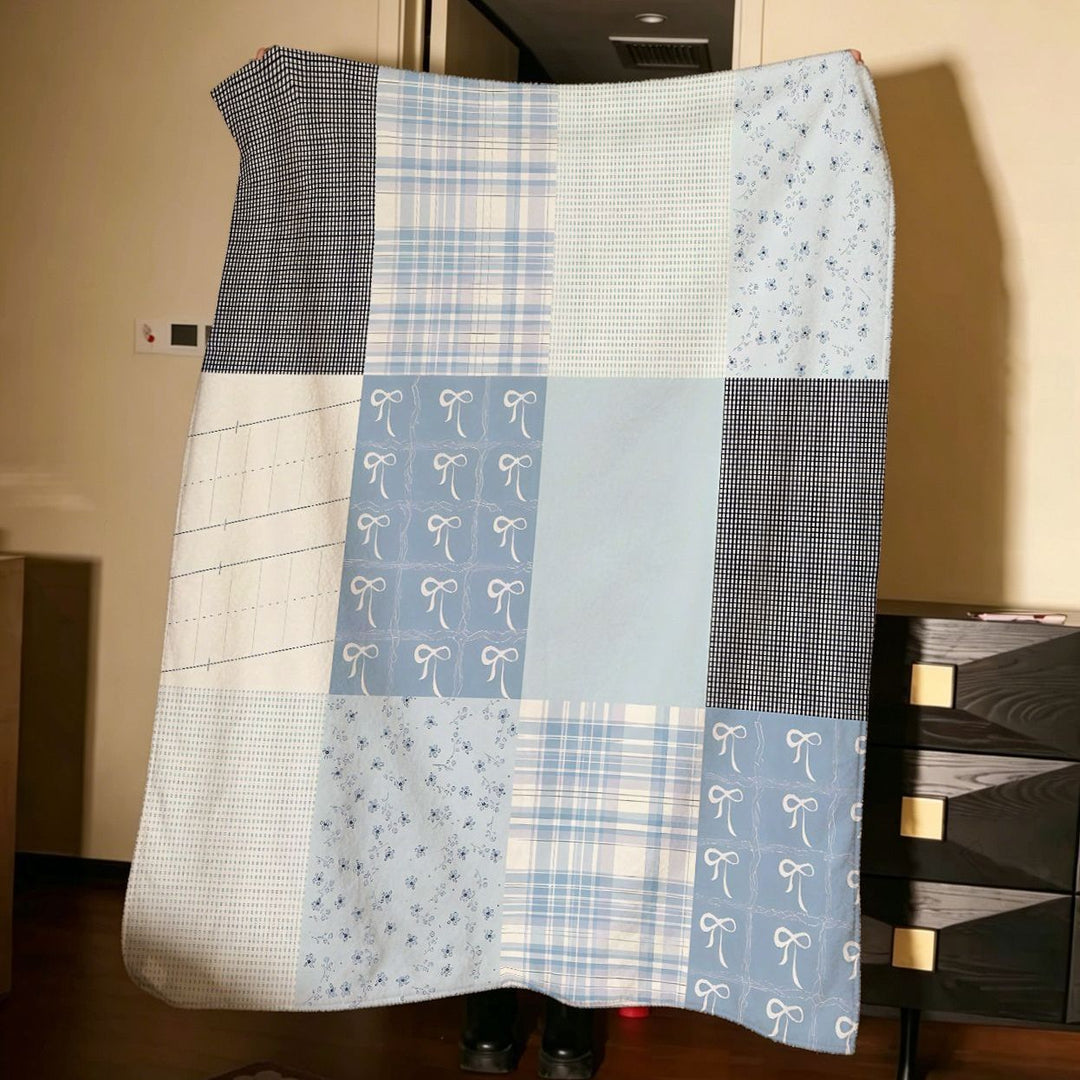 Patchwork Fleece Throw Blanket