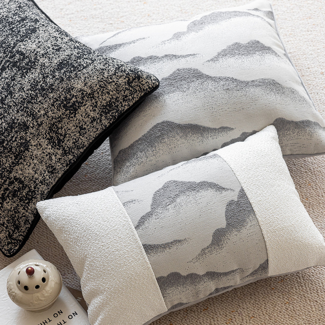 Artistic decorative pillow with cloud pattern