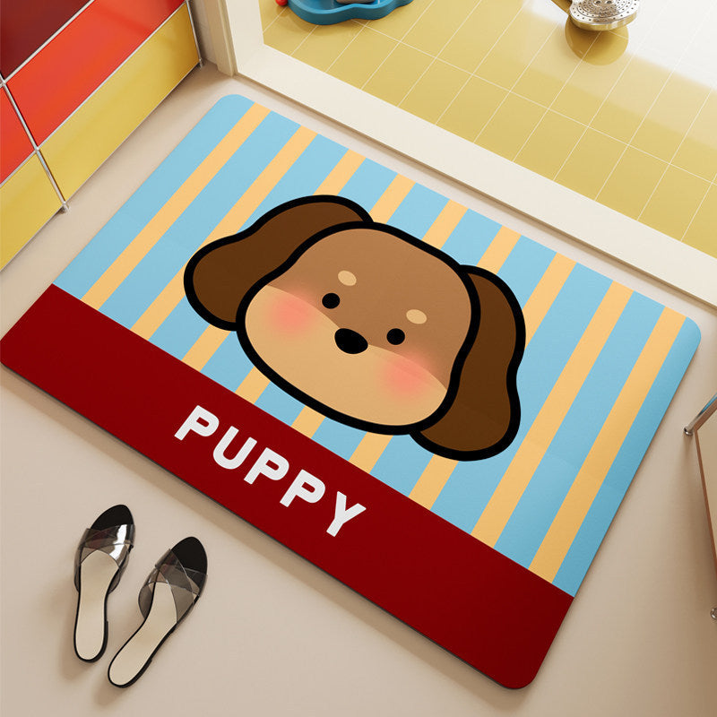 Cute Cartoon Animal-Themed Floor Mat