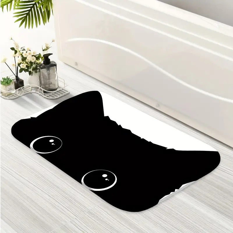 Playful Cat-Themed Indoor Area Mat