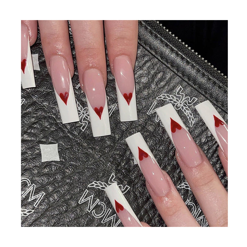 Heart Accent Press-On Nail Extensions