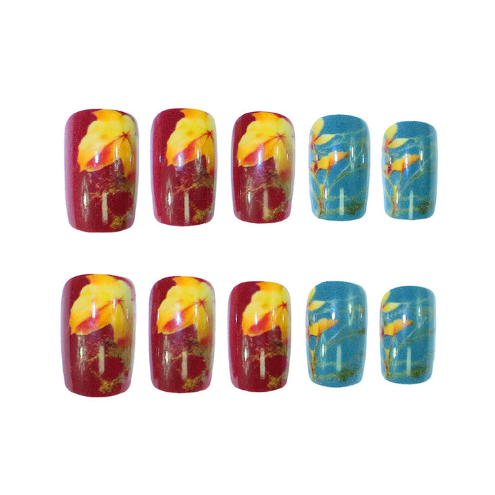 Floral Theme Acrylic Nail Art Stornfield