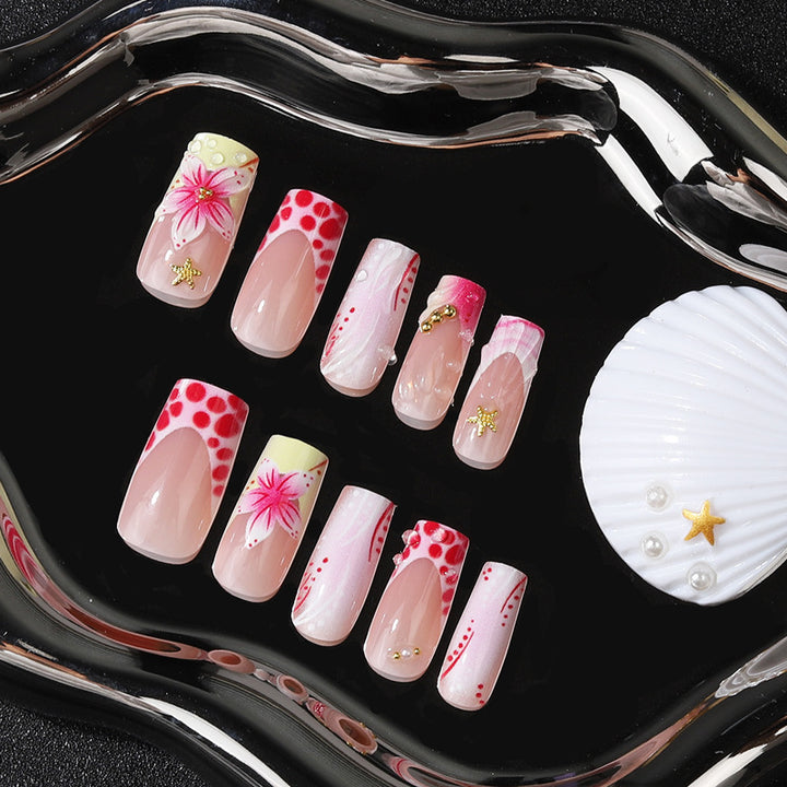 Floral Design Press-On Nail Tips Stornfield