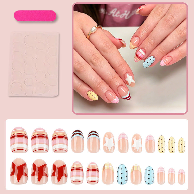 Trendy Decorative Press-On Nail Set