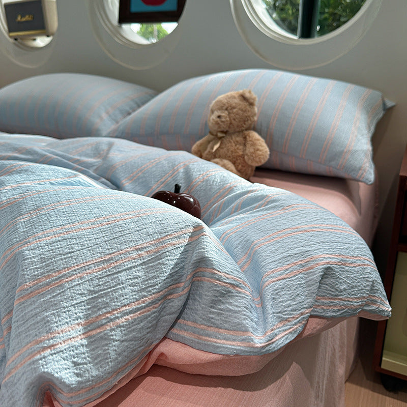 Striped Soft Cotton Bedding Set