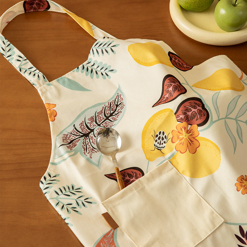 Apron for kitchen & crafting with adjustable neck strap and front pocket
