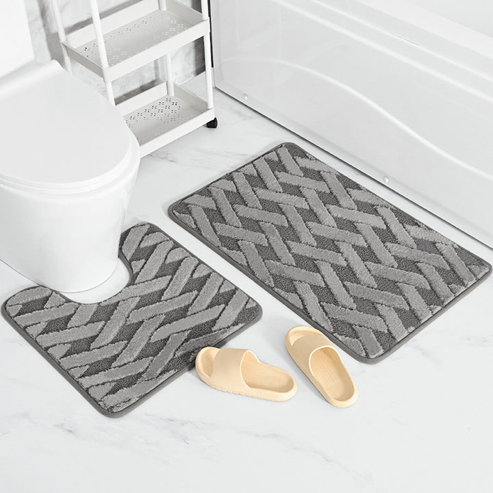 Plush Weave Bath Mat Set